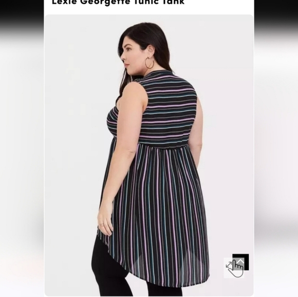 Torrid 2x Lexie Georgette Tunic Tank - Picture 2 of 4